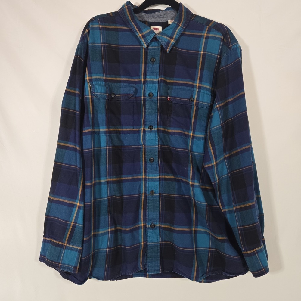 Levis Worker Relaxed Fit Plaid Buttondown Shirt | Size XL